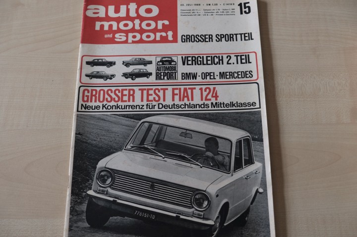 Deckblatt Auto Motor und Sport (15/1966)